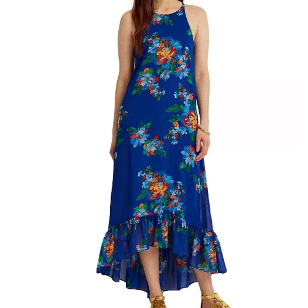 Lauren Ralph Lauren Floral Georgette Sleeveless Dress. Great condition.